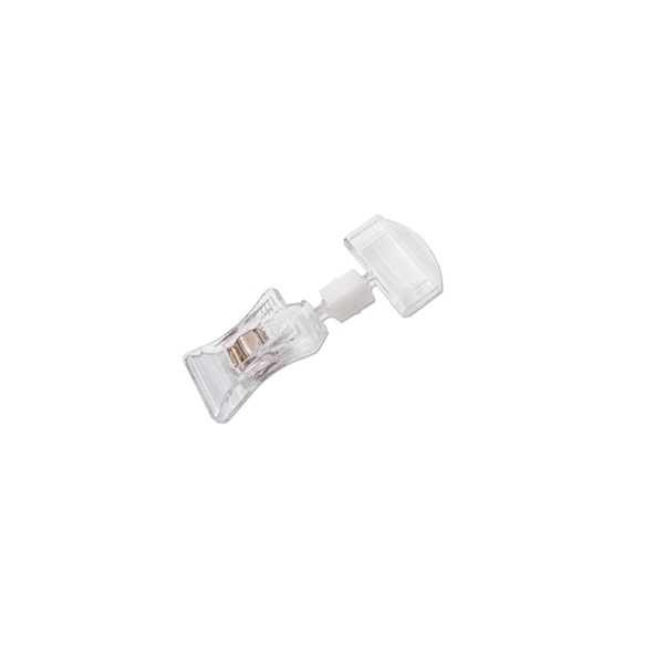 Billede af Skilteholder med kortholder hoved transparent / Prisskilteholder transparent med klemme 20 mm. 60270154